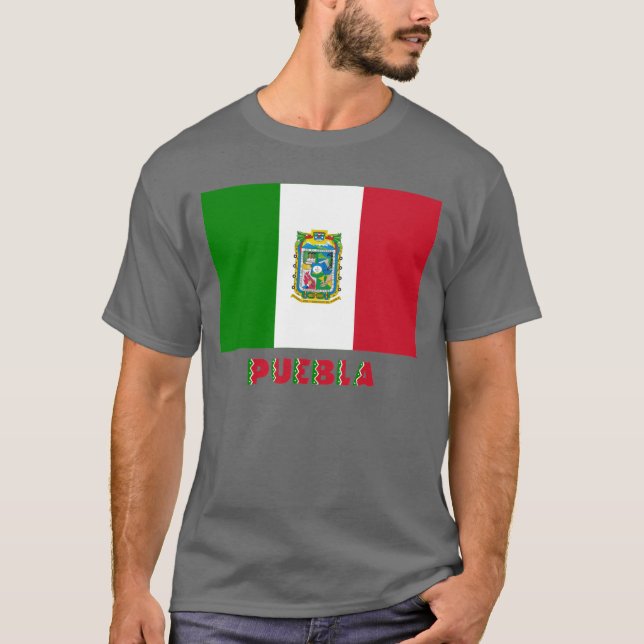 T-shirt Drapeau officieux de Puebla (Devant)