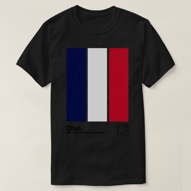 T-shirt Drapeau Ohio Couleurs esthétiques originales Desig (Design devant)