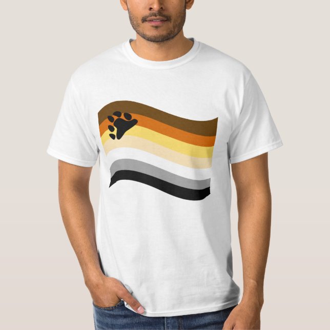 T-shirt Drapeau ondoyant de la fierté de l'ours (Devant)