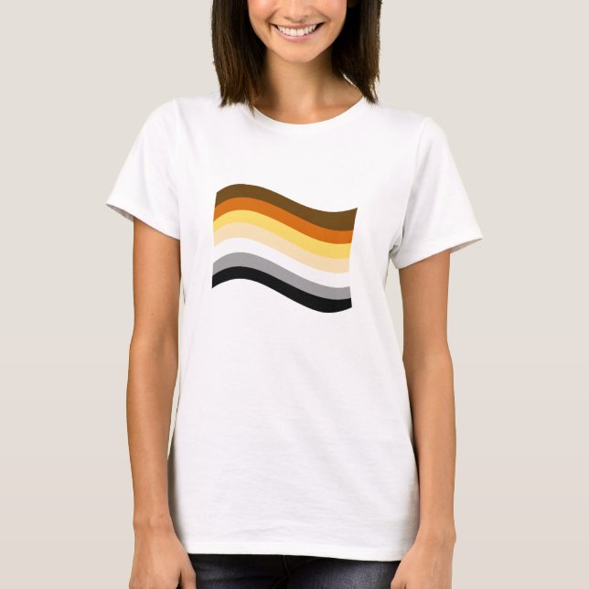 T-shirt Drapeau ondoyant de la fierté de l'ours (Devant)
