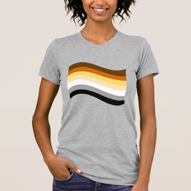 T-shirt Drapeau ondoyant de la fierté de l'ours (Devant)