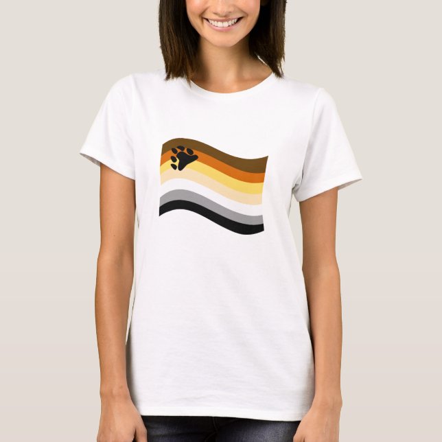 T-shirt Drapeau ondoyant de la fierté des ours (Devant)