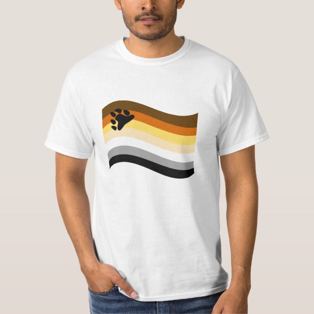 T-shirt Drapeau ondoyant de la fierté des ours (Devant)