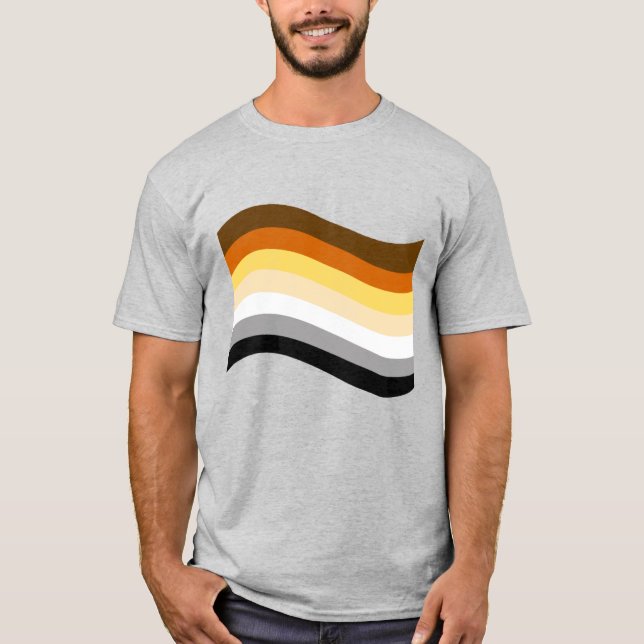 T-shirt Drapeau ondoyant de la fierté des ours (Devant)