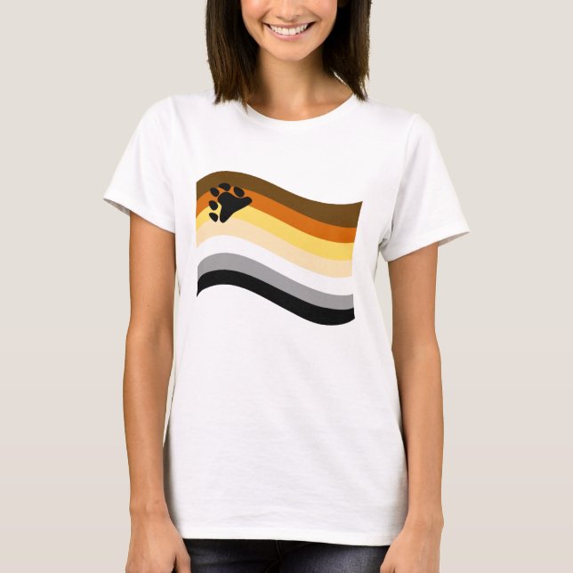 T-shirt Drapeau ondoyant de la fierté des ours (Devant)