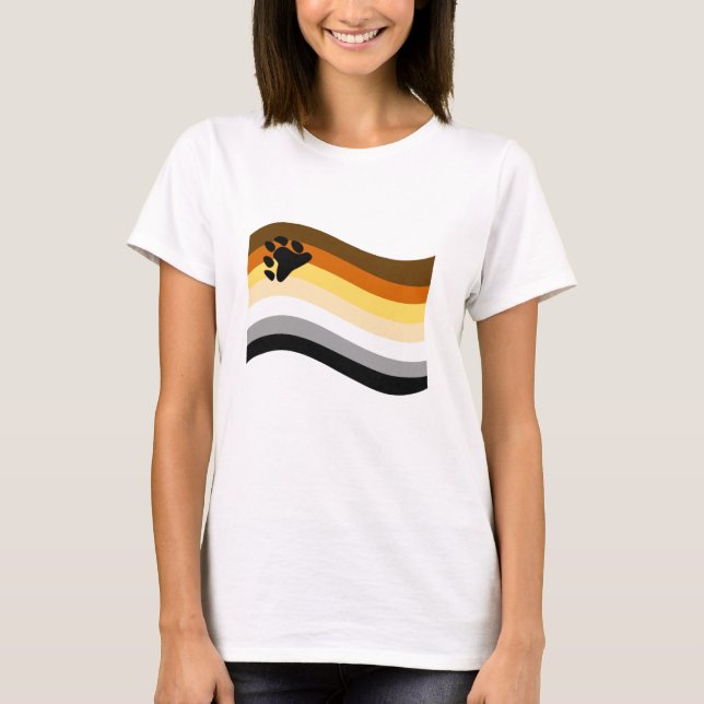 T-shirt Drapeau ondoyant de la fierté des ours (Devant)