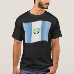 T-shirt Drapeau ondulé du Guatemala