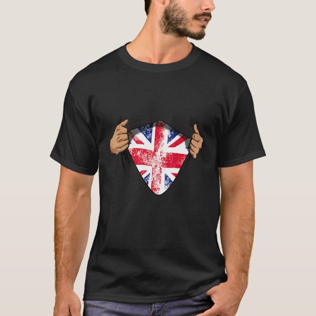 T-shirt Drapeau Open Union Jack Royaume-Uni (Devant)