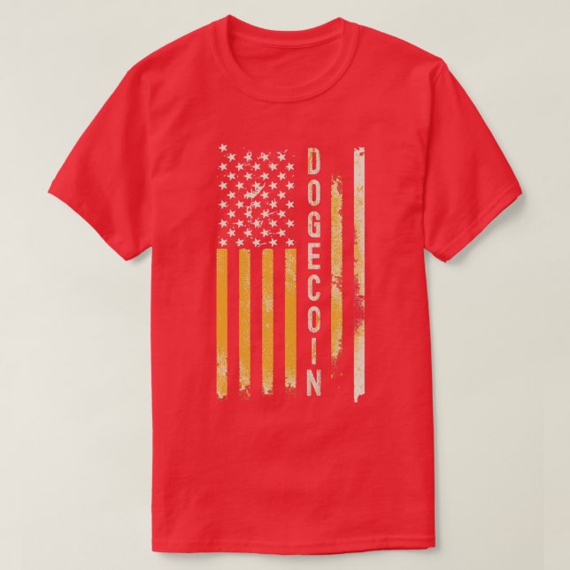 T-shirt Drapeau or DOGECOIN (Design devant)