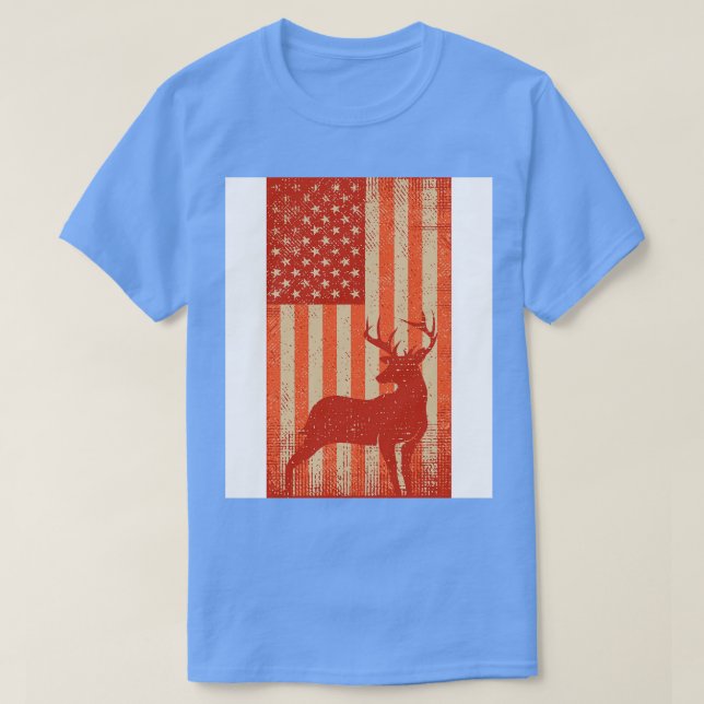 T-shirt Drapeau orange de sécurité de chasse aux cerfs (Design devant)