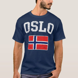 T-shirt Drapeau Oslo Norvège Norge norvégienne