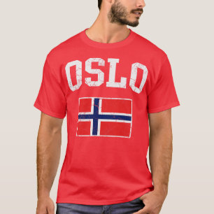 T-shirt Drapeau Oslo Norvège Norge norvégienne