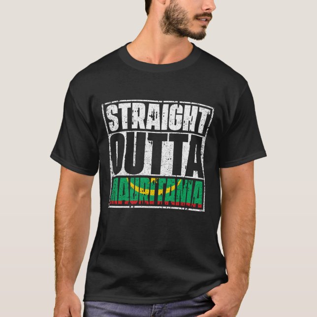 T-shirt Drapeau Outta mauritania (Devant)