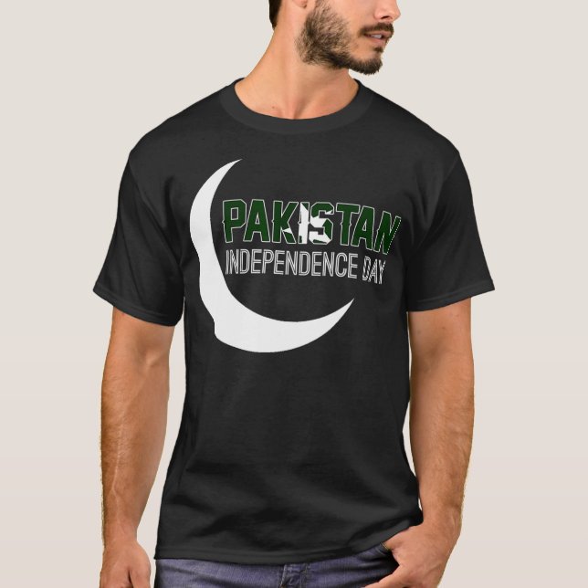 T-shirt Drapeau pakistanais 14 août Vêtements Joyeux Indép (Devant)