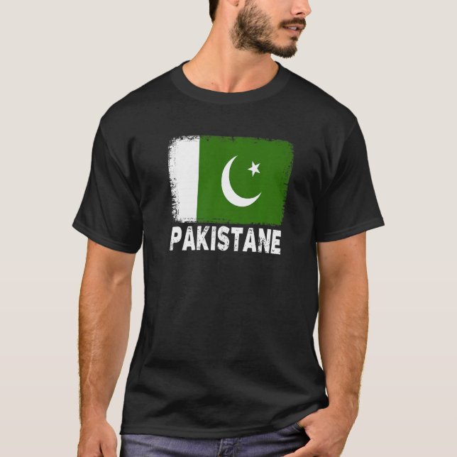 T-shirt Drapeau pakistanais Soutien Peuple Pakistanais Fem (Devant)