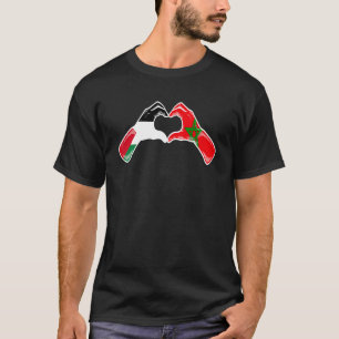 T-shirt Drapeau Palestine Maroc Écouter palestinien maro