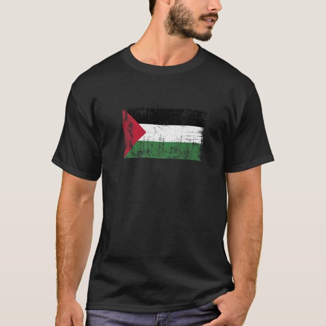 T-shirt Drapeau palestinien Cadeau palestinien Football-Fa (Devant)