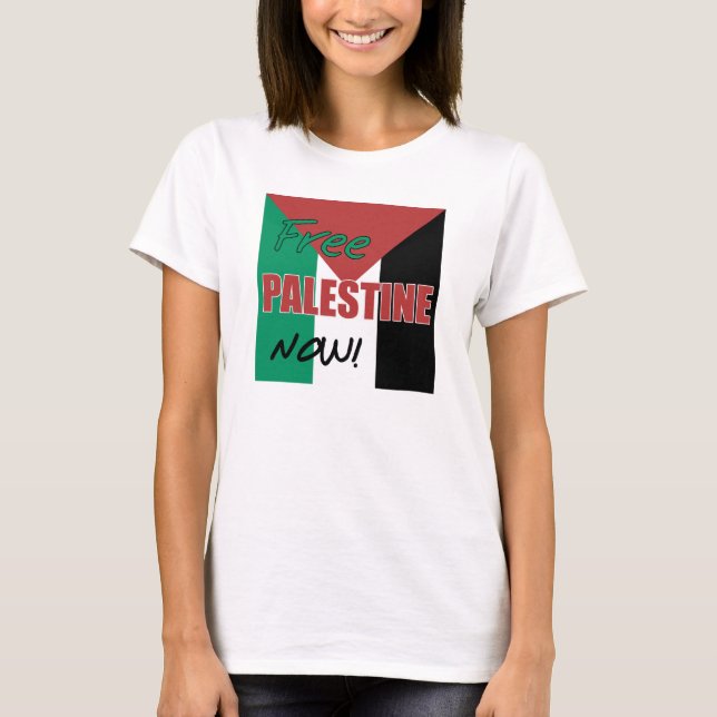T-shirt Drapeau palestinien libre (Devant)