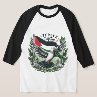 T-shirt Drapeau palestinien libre de pigeon, Sauvez Palest