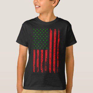 T-shirt Drapeau panafricain américain Afro Roots Histoire