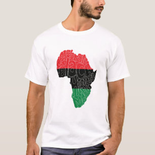 T-shirt Drapeau panafricain Noir Histoire Mois Art Design