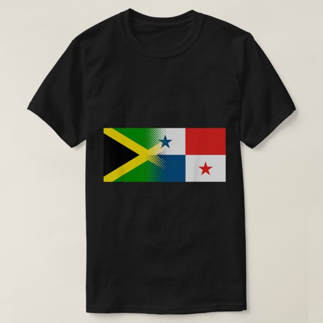 T-shirt Drapeau panaméen jamaïcain Jamaïque Panama (Design devant)
