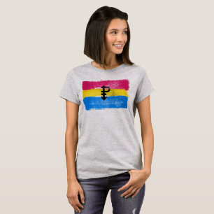 T-shirt DRAPEAU PANSEXUAL PEINT et SYMBOLE de FIERTÉ