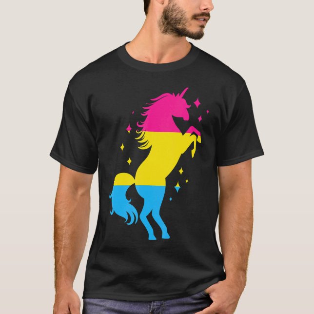 T-shirt Drapeau Pansexual Pride Unicorn Drapeau Pansexual (Devant)