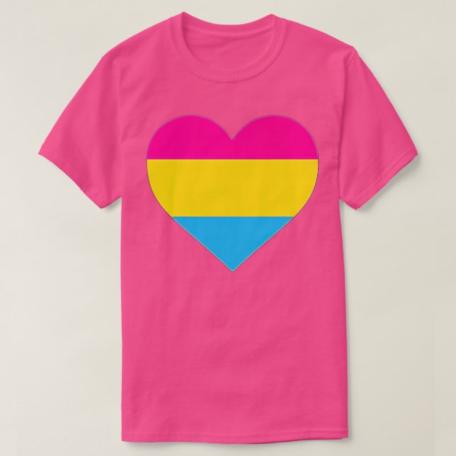 T-shirt Drapeau Pansexuel LGB Love Coeur Pocket Imprimer  (Design devant)