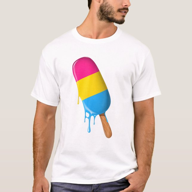 T-shirt Drapeau Pansexuel Pansexual Glace Pansexual (Devant)