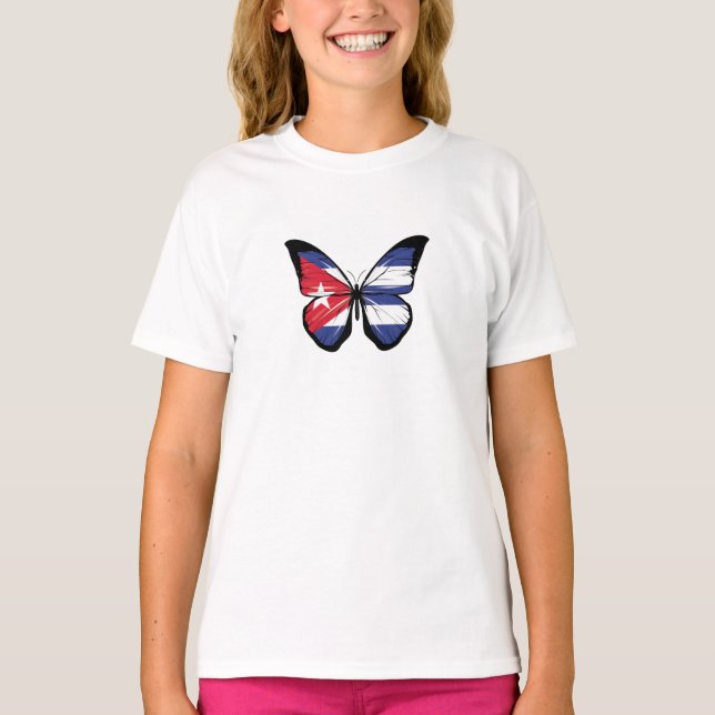 T-shirt Drapeau papillon cubain (Devant)