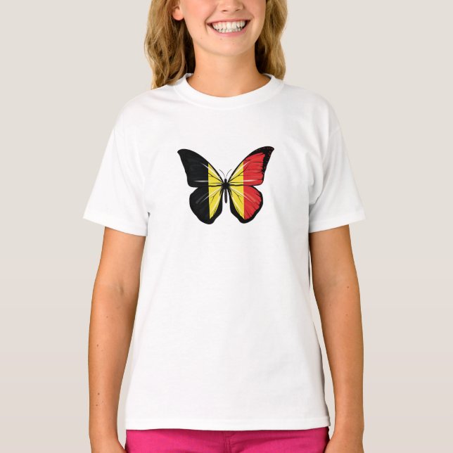 T-shirt Drapeau papillon de Belgique (Devant)