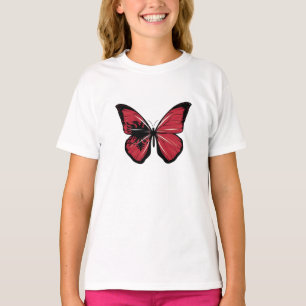T-shirt Drapeau papillon de l'Albanie