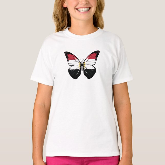 T-shirt Drapeau papillon de l'Égypte (Devant)
