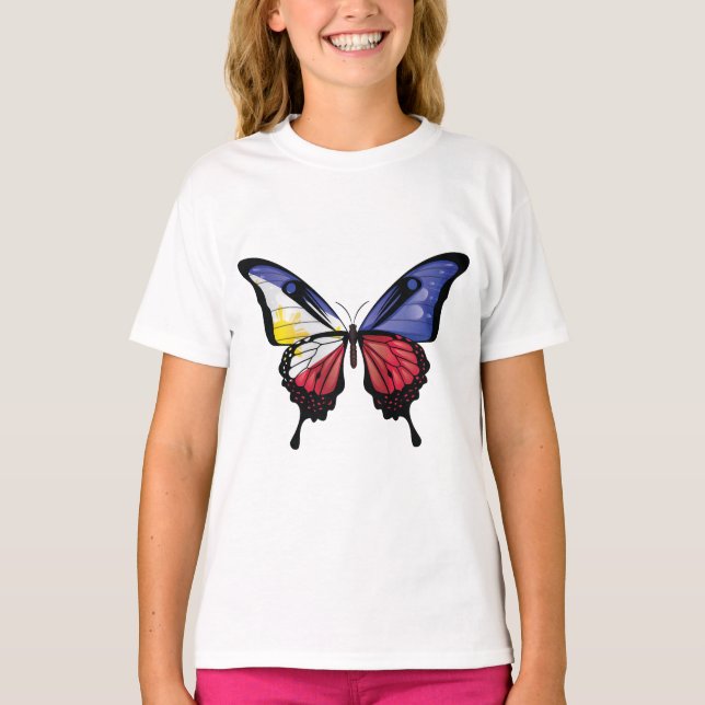 T-shirt Drapeau papillon des Philippines (Devant)