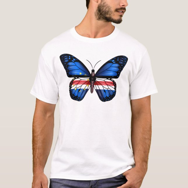 T-shirt Drapeau papillon du Cap-Vert (Devant)