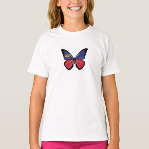 T-shirt Drapeau papillon du Liechtenstein