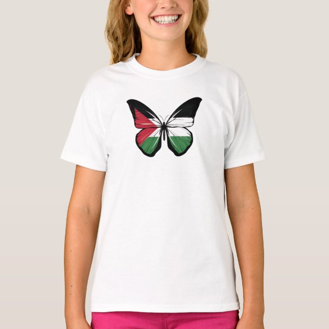 T-shirt Drapeau papillon palestinien (Devant)