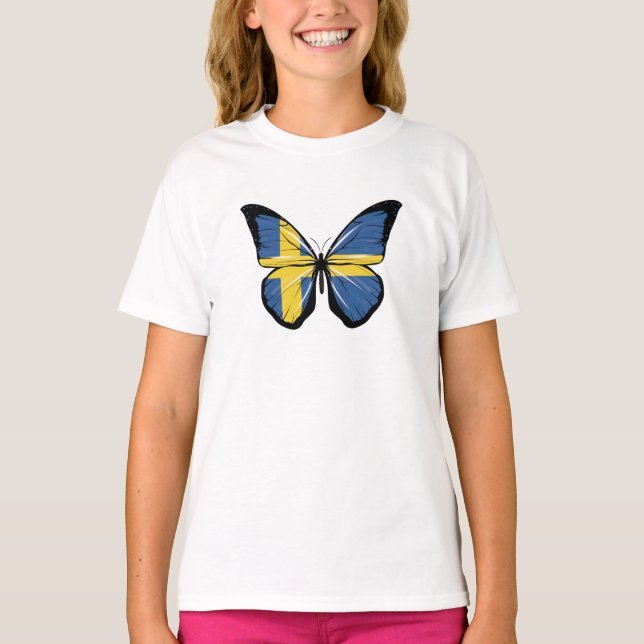 T-shirt Drapeau papillon suédois (Devant)