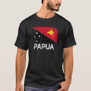 T-shirt Drapeau papouan Vintage Fabriqué En Papouasie-No