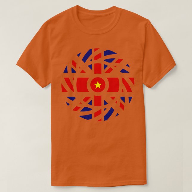 T-shirt Drapeau Patriot Multinational Britannique Vietnami (Design devant)