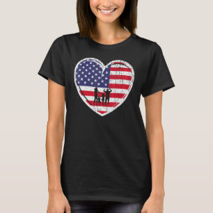 T-shirt Drapeau Patriotique 4 juillet Us Rouge Blanc et Bl