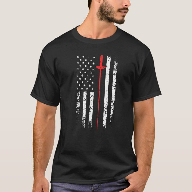 T-shirt Drapeau patriotique américain (Devant)