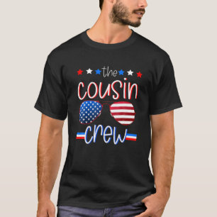 T-shirt Drapeau Patriotique Américain 4 juillet Cousin Cre