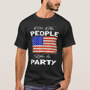 T-shirt Drapeau Patriotique Américain Avec Nous Le Peuple