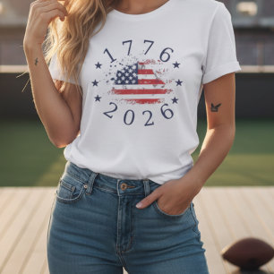 T-shirt Drapeau patriotique américain États-Unis 250e anni