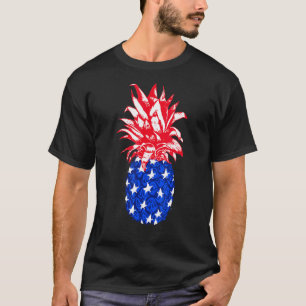 T-shirt Drapeau Patriotique Américain Hommes Ananas Usa 4t