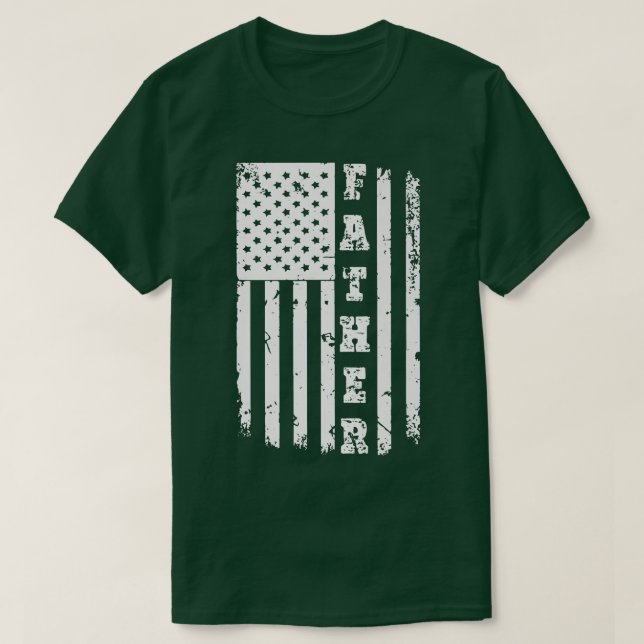 T-shirt Drapeau Patriotique Américain Père Jour Papa T Gro (Design devant)