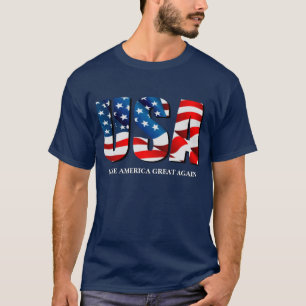 T-shirt drapeau patriotique américain rouge blanc