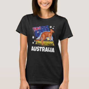 T-shirt Drapeau patriotique australien kangourou Australie